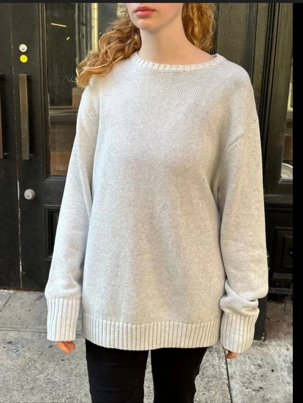 Brandy Melville 100% Cotton Brianna Sweater in Light Gray